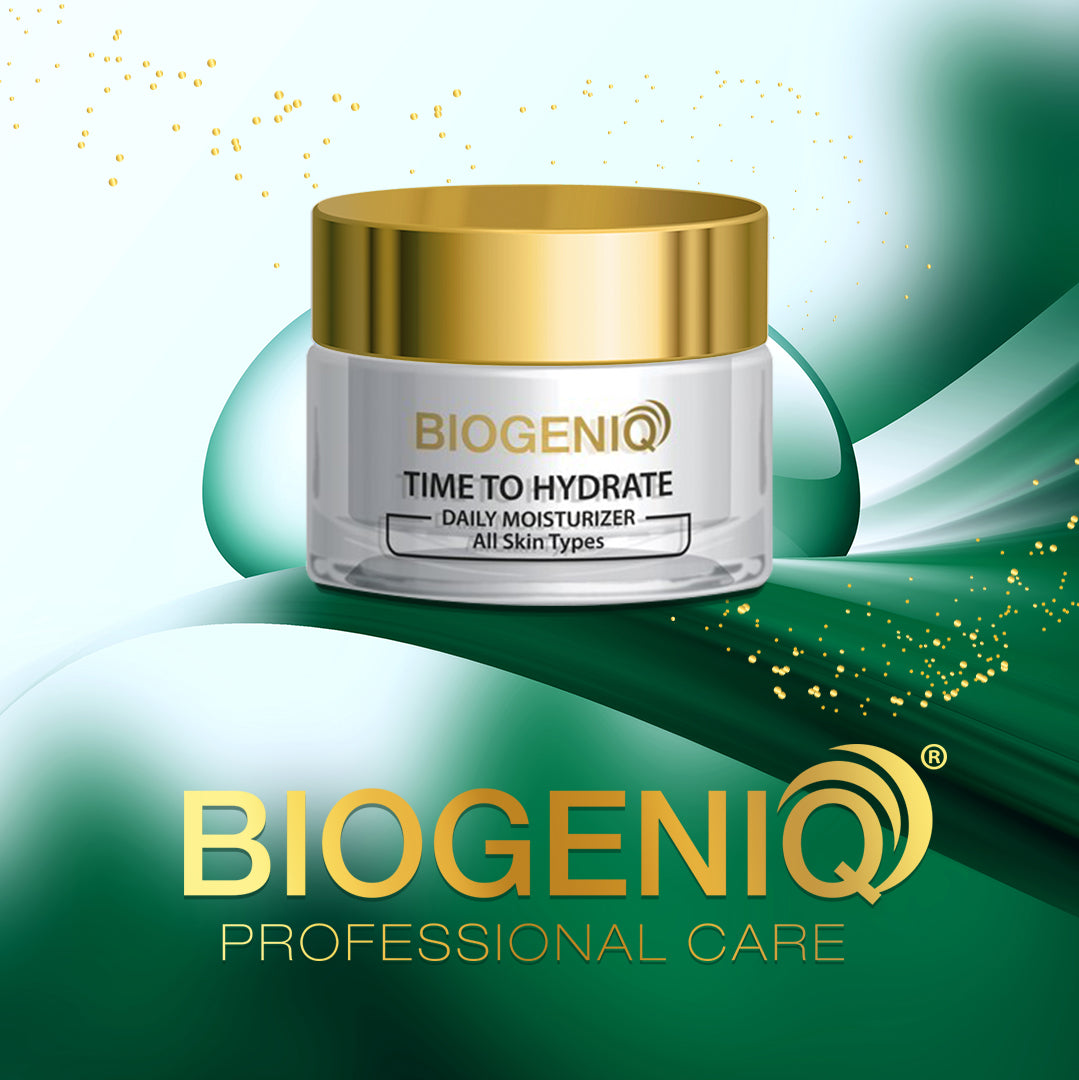 Biogeniq Daily Moisturizer – Time to Hydrate, Nourish, and Revitalize All Skin Types for Soft, Glowing Skin 1.69 fl.oz