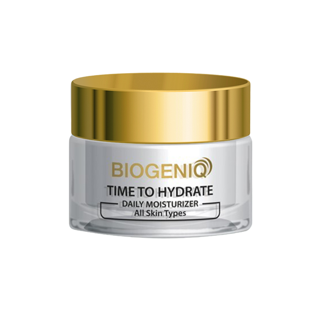 Biogeniq Daily Moisturizer – Time to Hydrate, Nourish, and Revitalize All Skin Types for Soft, Glowing Skin 1.69 fl.oz