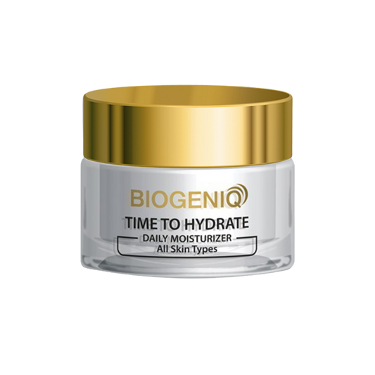 Biogeniq Daily Moisturizer – Time to Hydrate, Nourish, and Revitalize All Skin Types for Soft, Glowing Skin 1.69 fl.oz