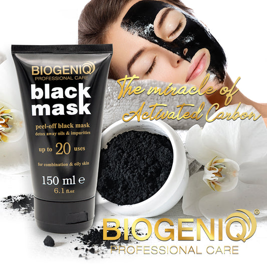 Biogeniq Black Mask - Detoxifying Peel-Off Mask for Radiant Skin 6.1 fl.oz